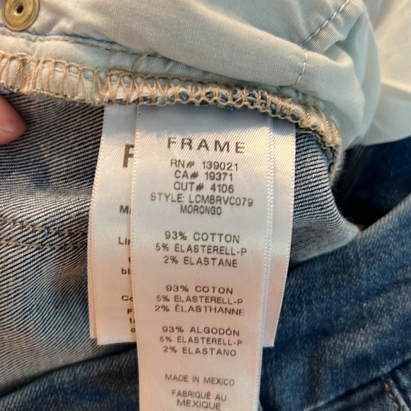 Frame Le Crop Slit Hem High Waist Mini Boot Jeans SZ 25 - Picture 6 of 11
